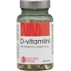 Natura Media D3-vitamiini 100 µg 200 kaps.