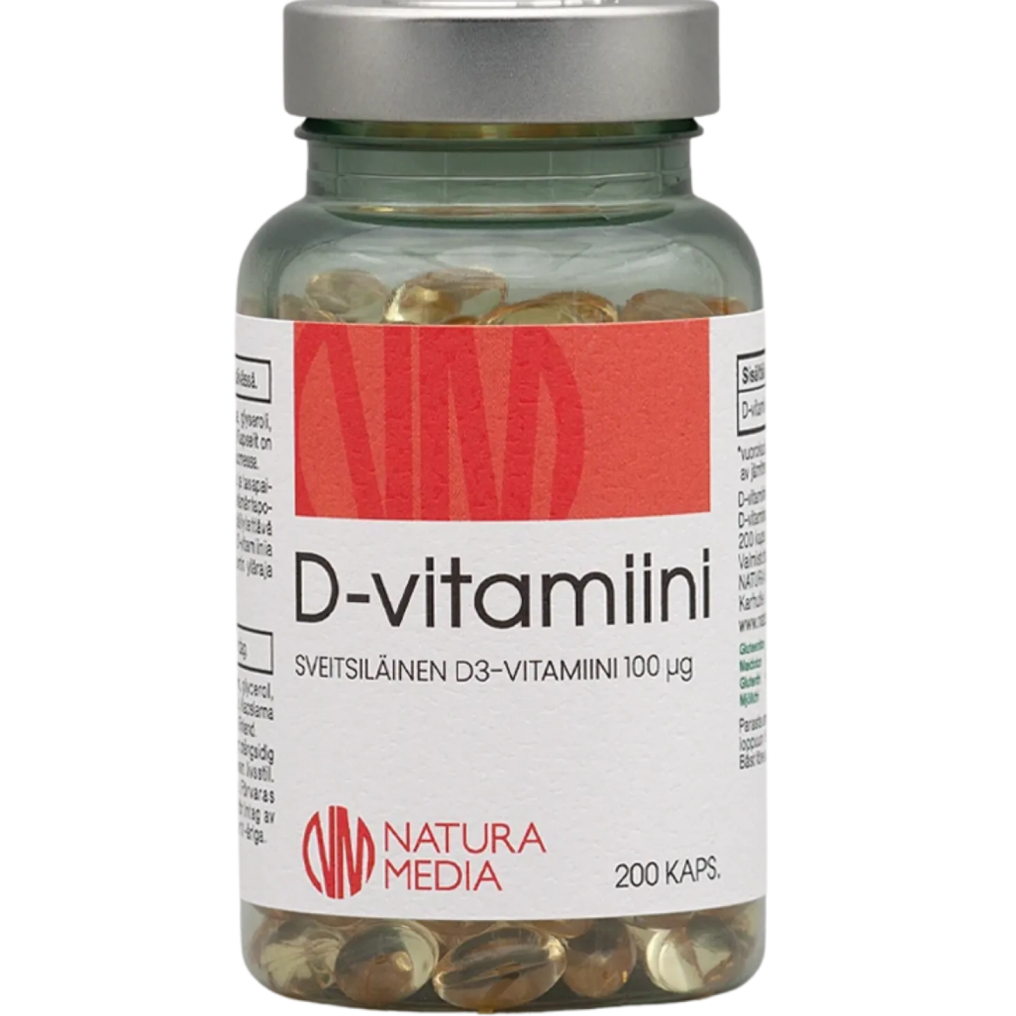 Natura Media D3-vitamiini 100 µg 200 kaps.