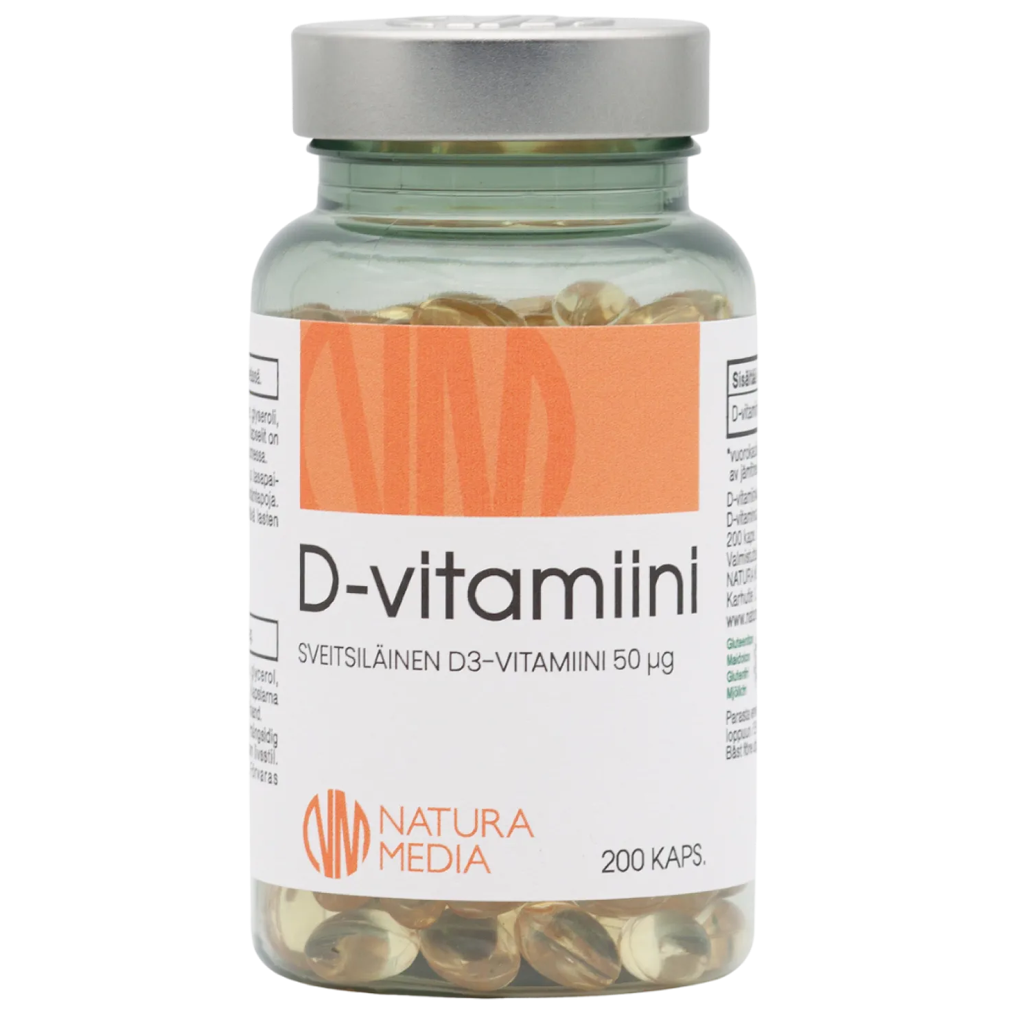 Natura Media D3-vitamiini 50 µg 200 kaps.