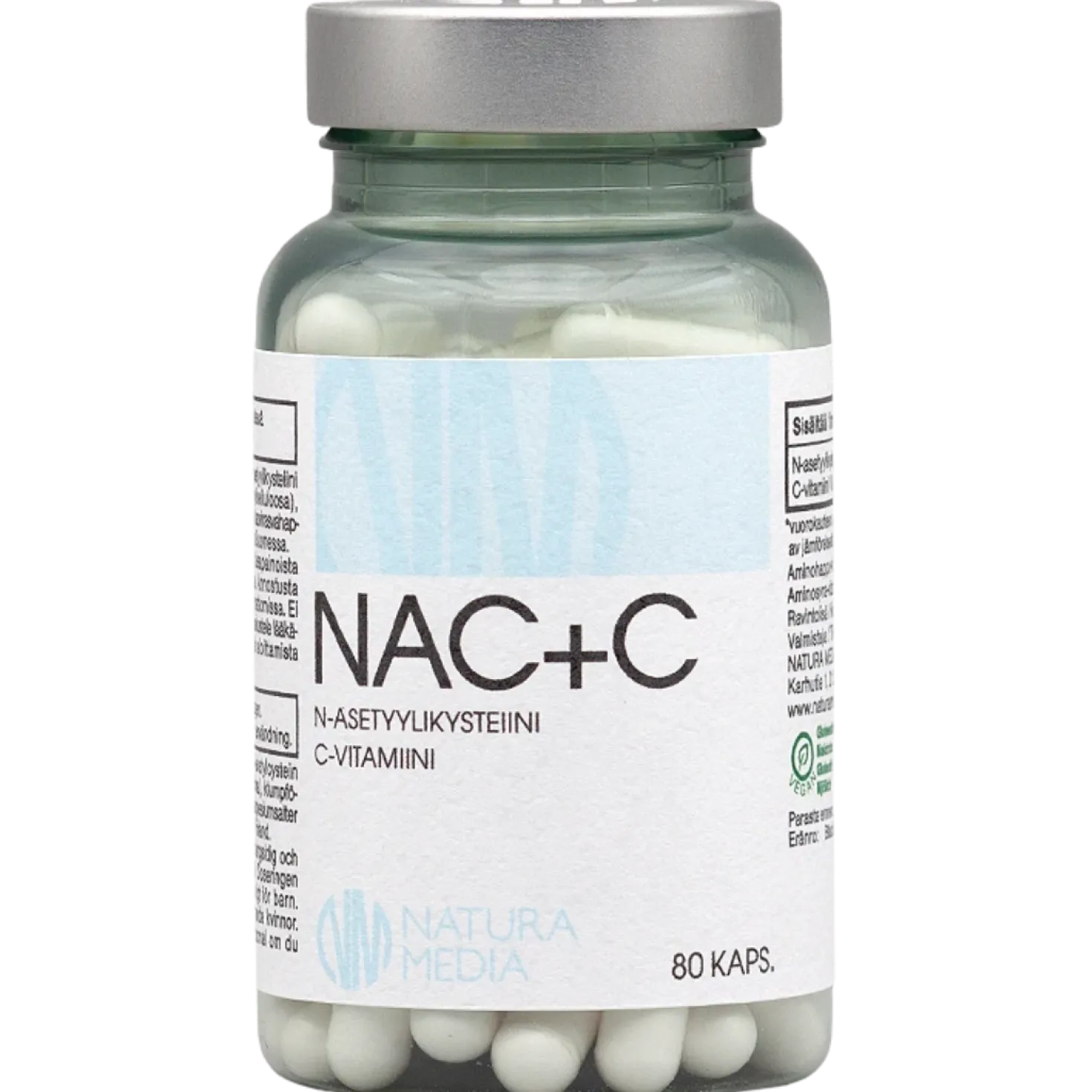 Natura Media NAC+C - N-asetyylikysteiini 80 kaps.