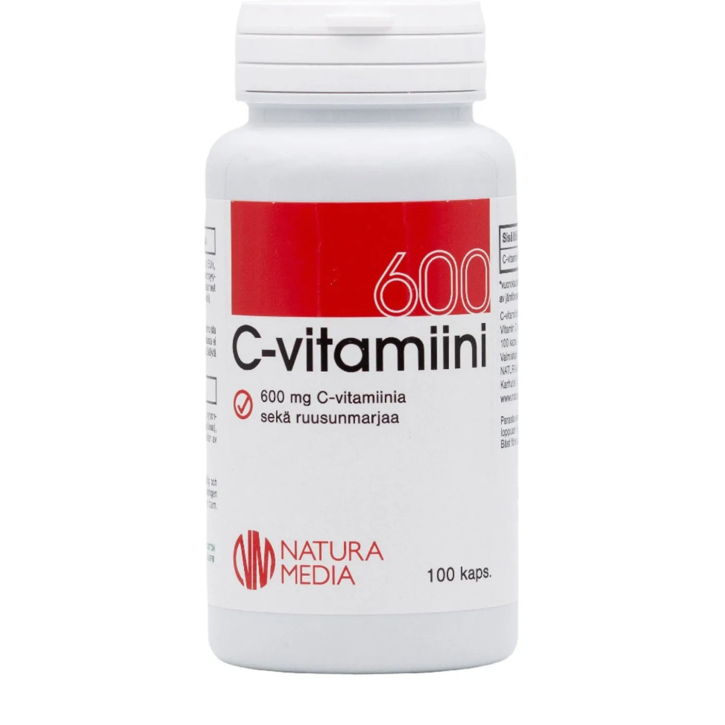 Natura Media Ruusunmarja C-vitamiini 600 mg 100 kaps. - toimituskatko toistaiseksi