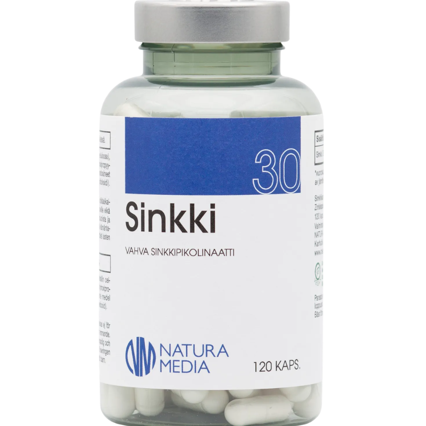 Natura Media Sinkki 30 mg 120 kaps.