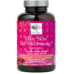 New Nordic Hair, Skin & Nail Strong Gummies - Pehmovitamiini hiuksille, iholle ja kynsille 60 kpl