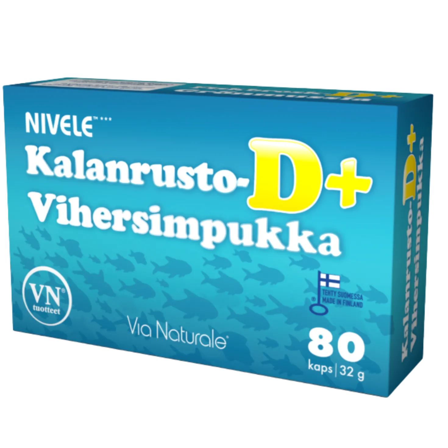 Nivele Kalanrusto-Vihersimpukka D+ 80 kaps.