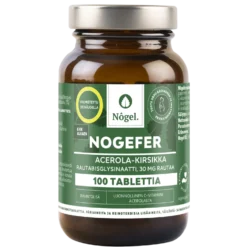 Nogel NOGEFER - Acerola-kirsikka 30 mg 100 tabl.