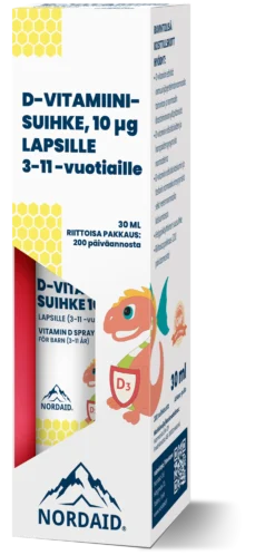 Nordaid D-Vitamiinisuihke 10 µg - Lapsille (3-11 v) 30 ml