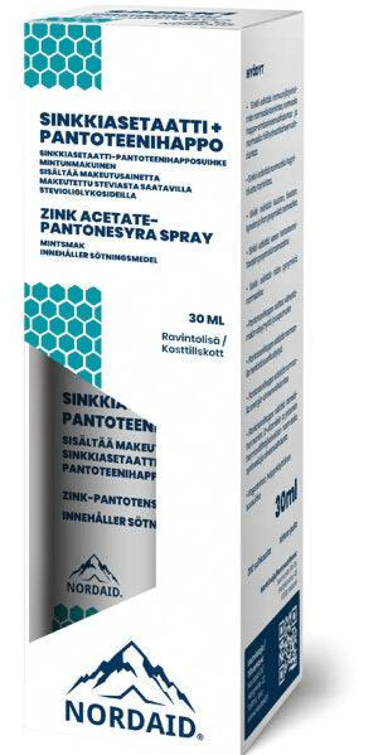 Nordaid Sinkkiasetaatti suusuihke 30 ml