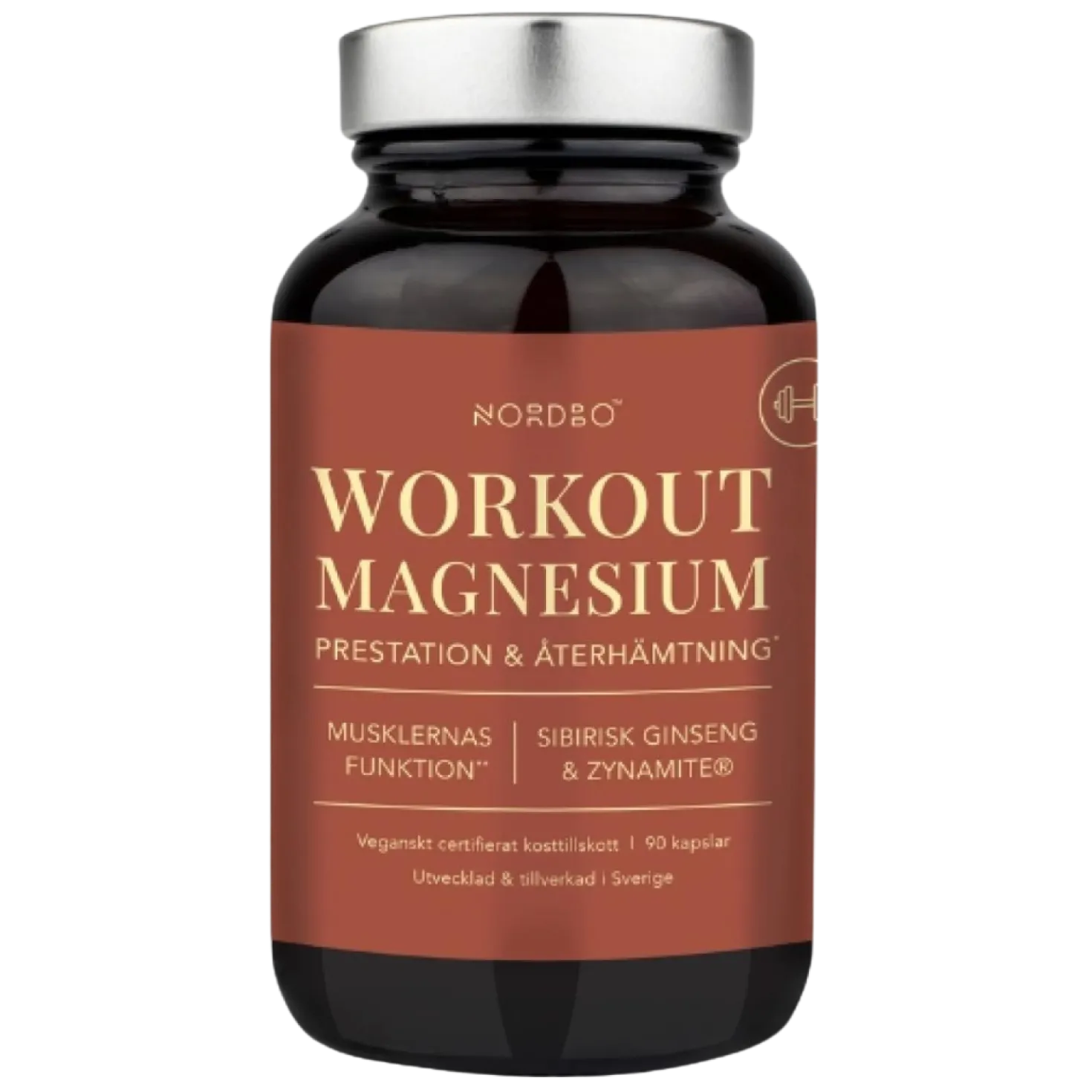 Nordbo Workout Magnesium 90 kaps.