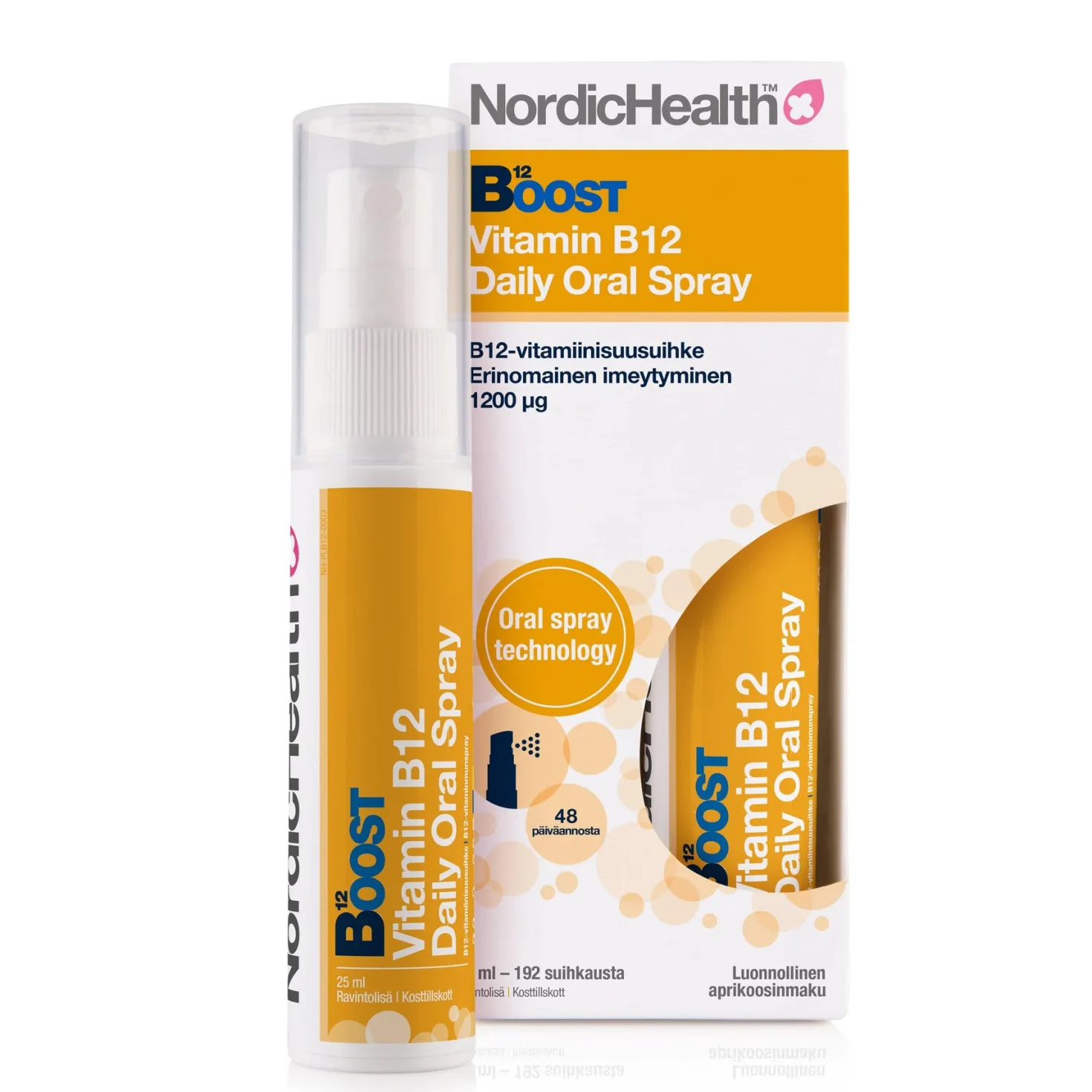 Nordic Health Boost B12 Daily Oral Spray - B12-Vitamiinisuihke 25 ml