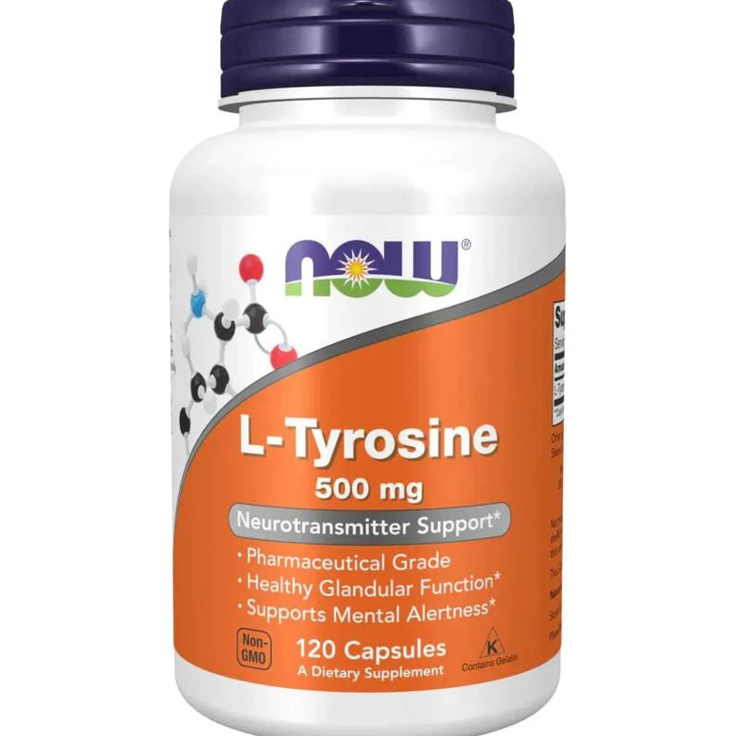 Now Foods L-Tyrosine 500 mg - tyrosiini 120 kaps.
