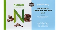 Nutrilett Chocolate Crunch & Sea Salt Bar - Rapea Maitosuklaa & Merisuola patukka 4 kpl.