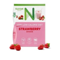 Nutrilett VLCD Strawberry Shake - Mansikanmakuinen pirtelö 10 annospussia
