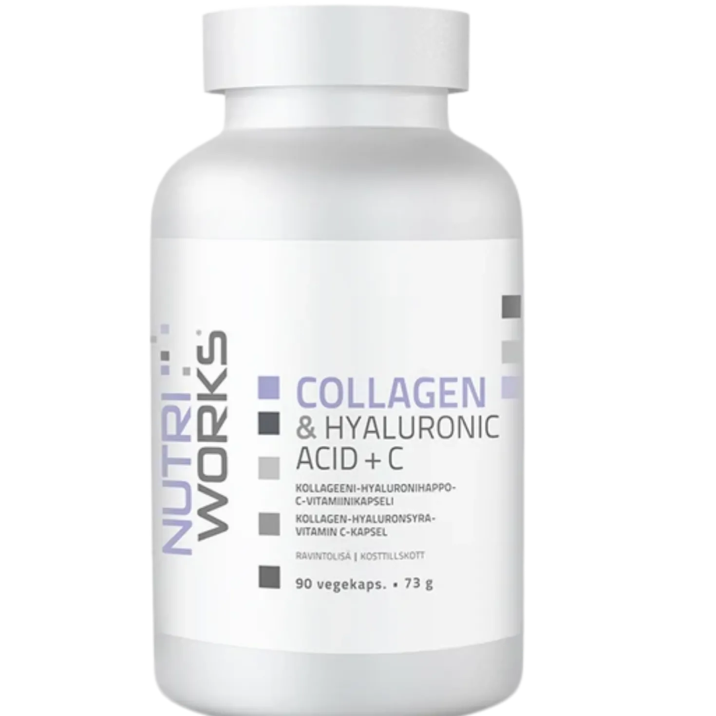 Nutri Works Collagen & Hyaluronic Acid + C 90 kaps.