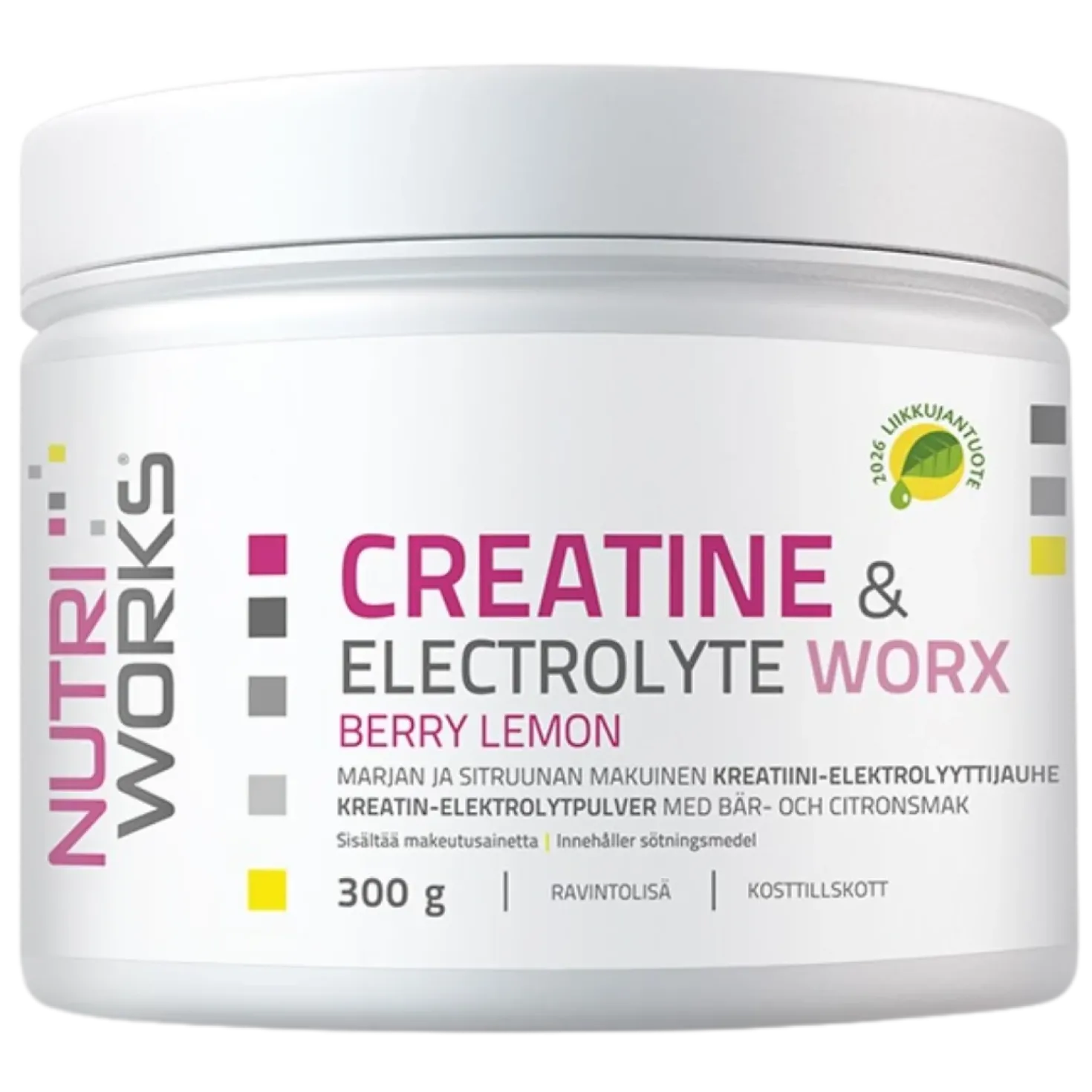 Nutri Works Creatine & Electrolyte Worx - Marja & Sitruuna 300 g