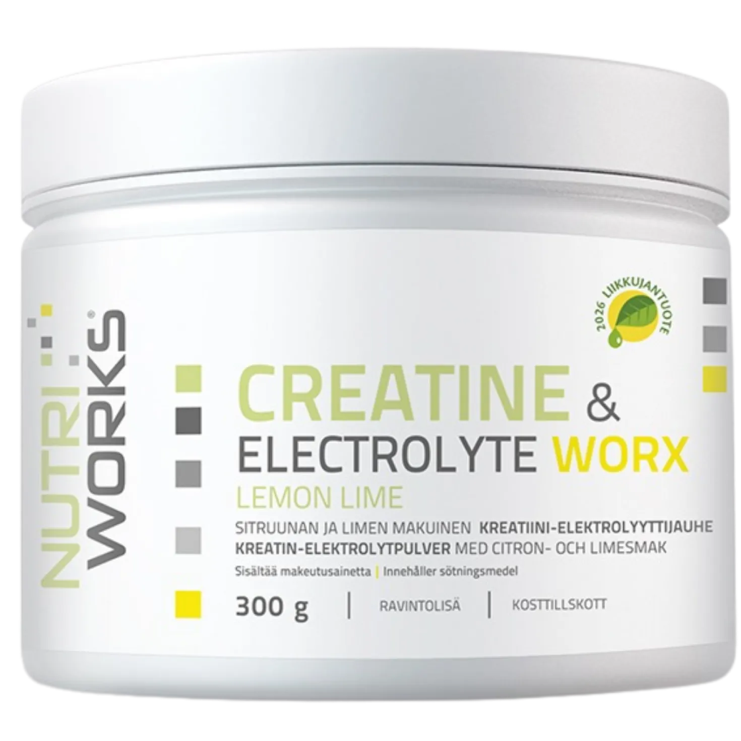 Nutri Works Creatine & Electrolyte Worx - Sitruuna & Lime 300 g