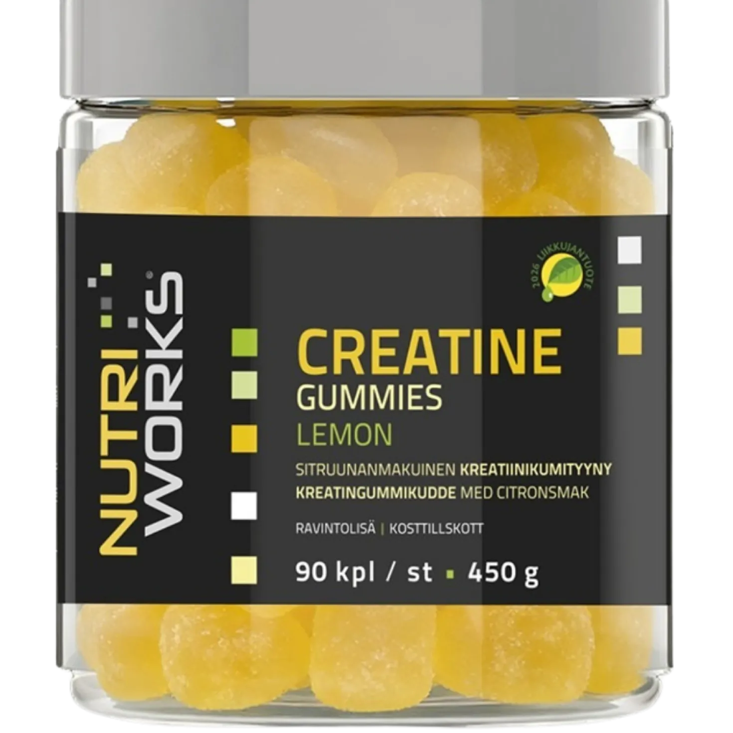 Nutri Works Creatine Gummies Lemon 90 kpl