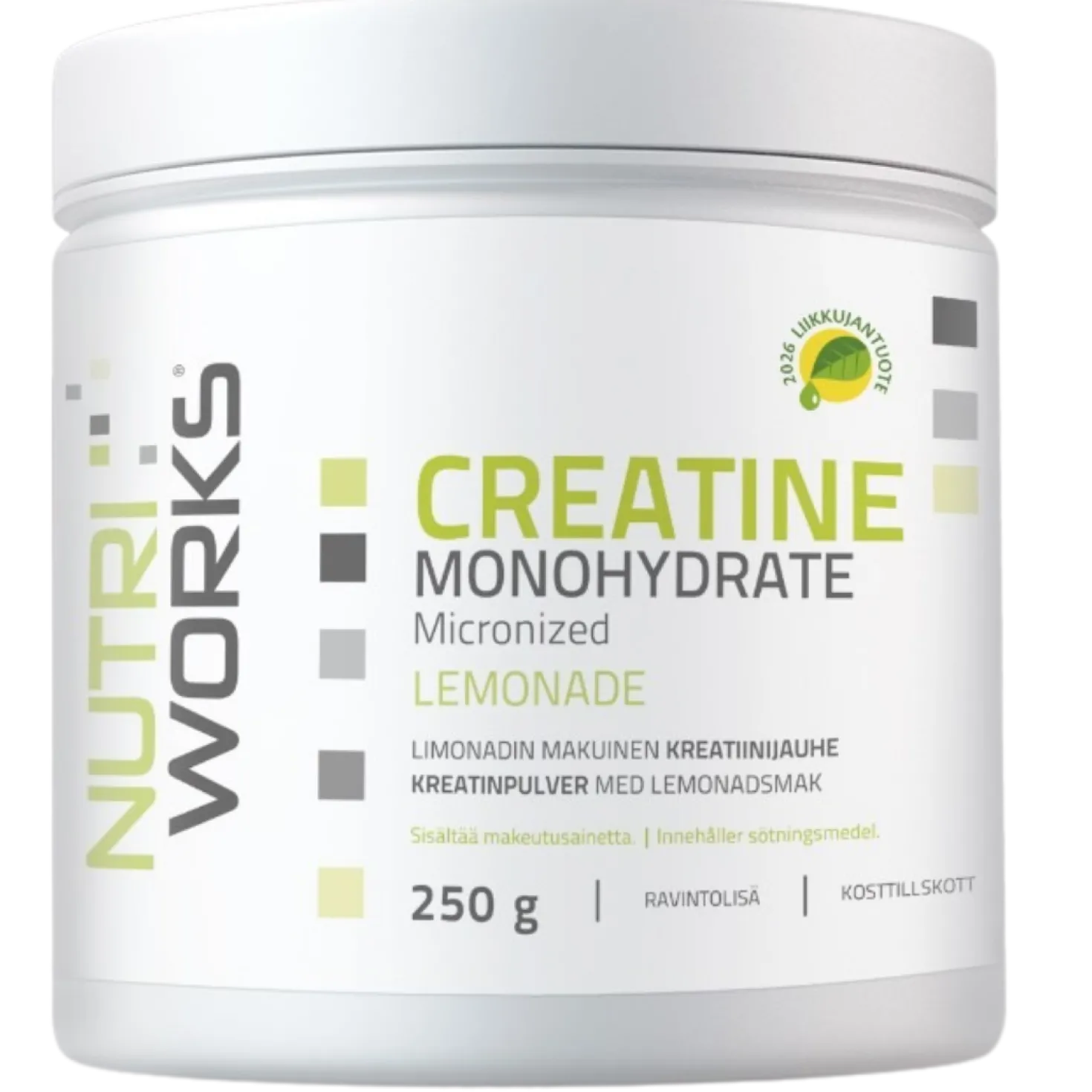 Nutri Works Creatine Monohydrate - Kreatiinijauhe Lemonade 250 g