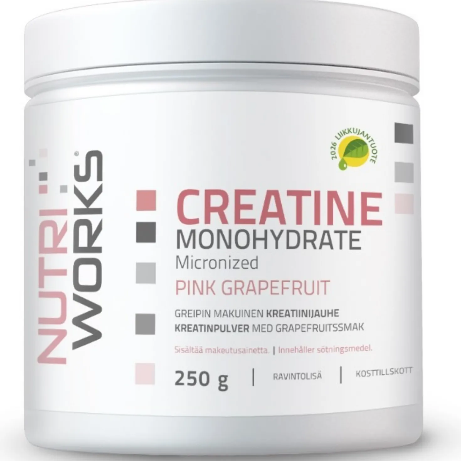 Nutri Works Creatine Monohydrate - Kreatiinijauhe Greippi 250 g