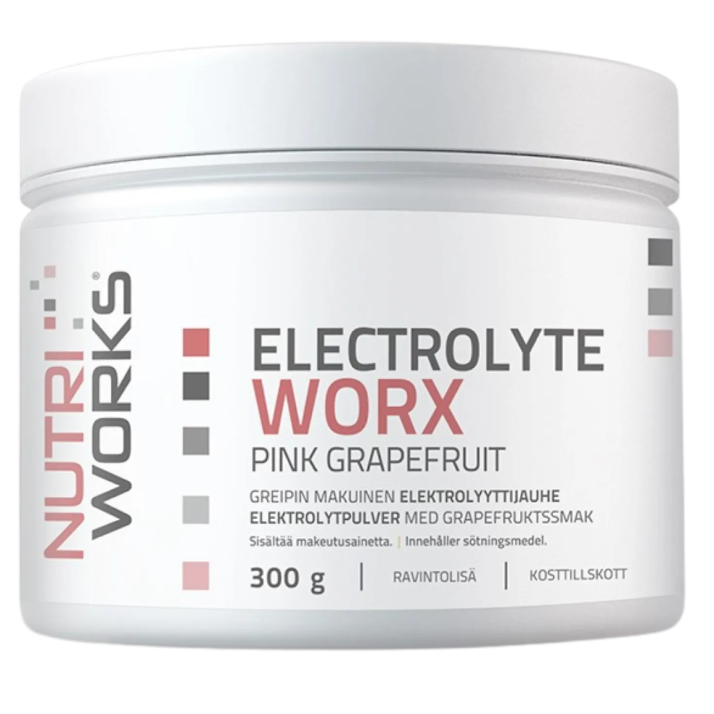Nutri Works Electrolyte Worx Pink Grapefruit - Elektrolyyttijauhe Greippi 300 g