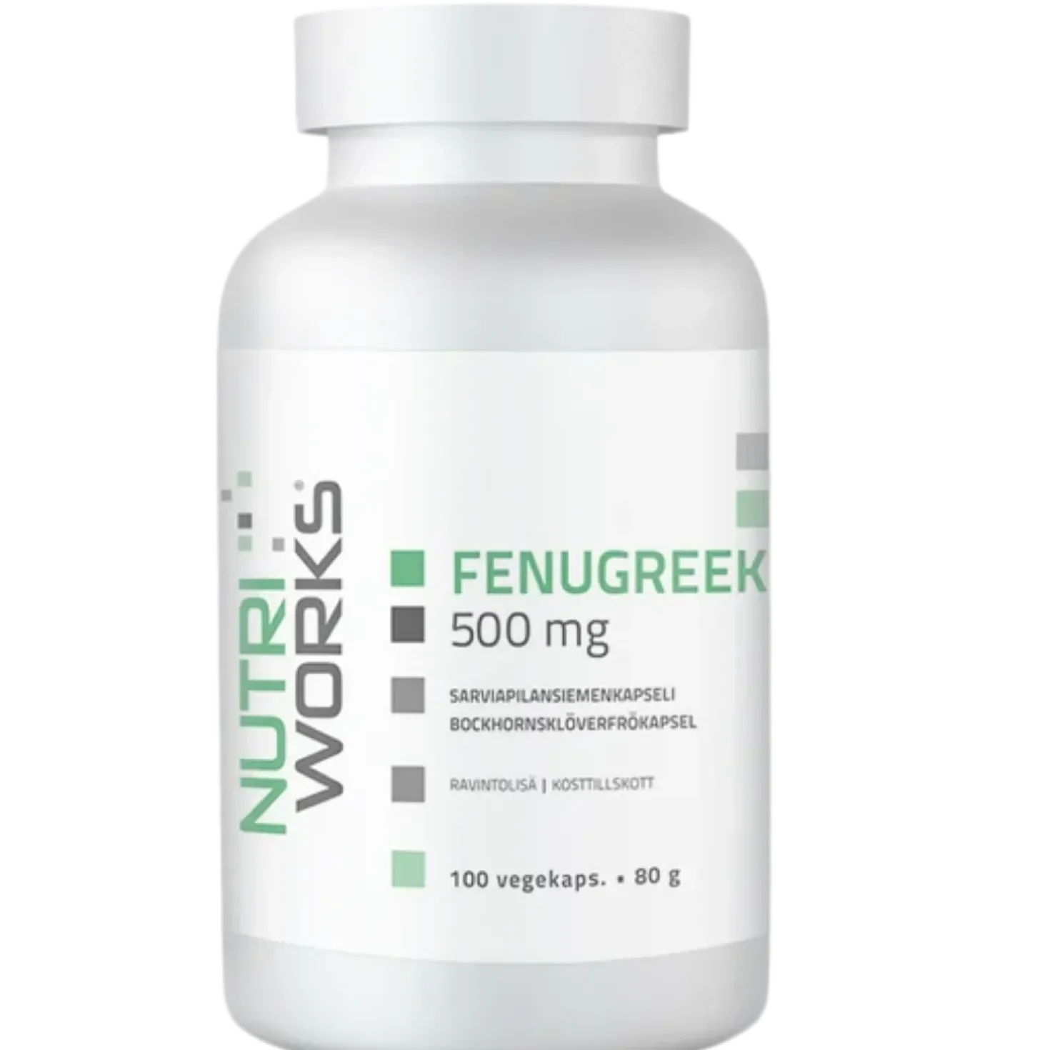 Nutri Works Fenugreek 500 mg - Sarviapilansiemen 100 kaps.