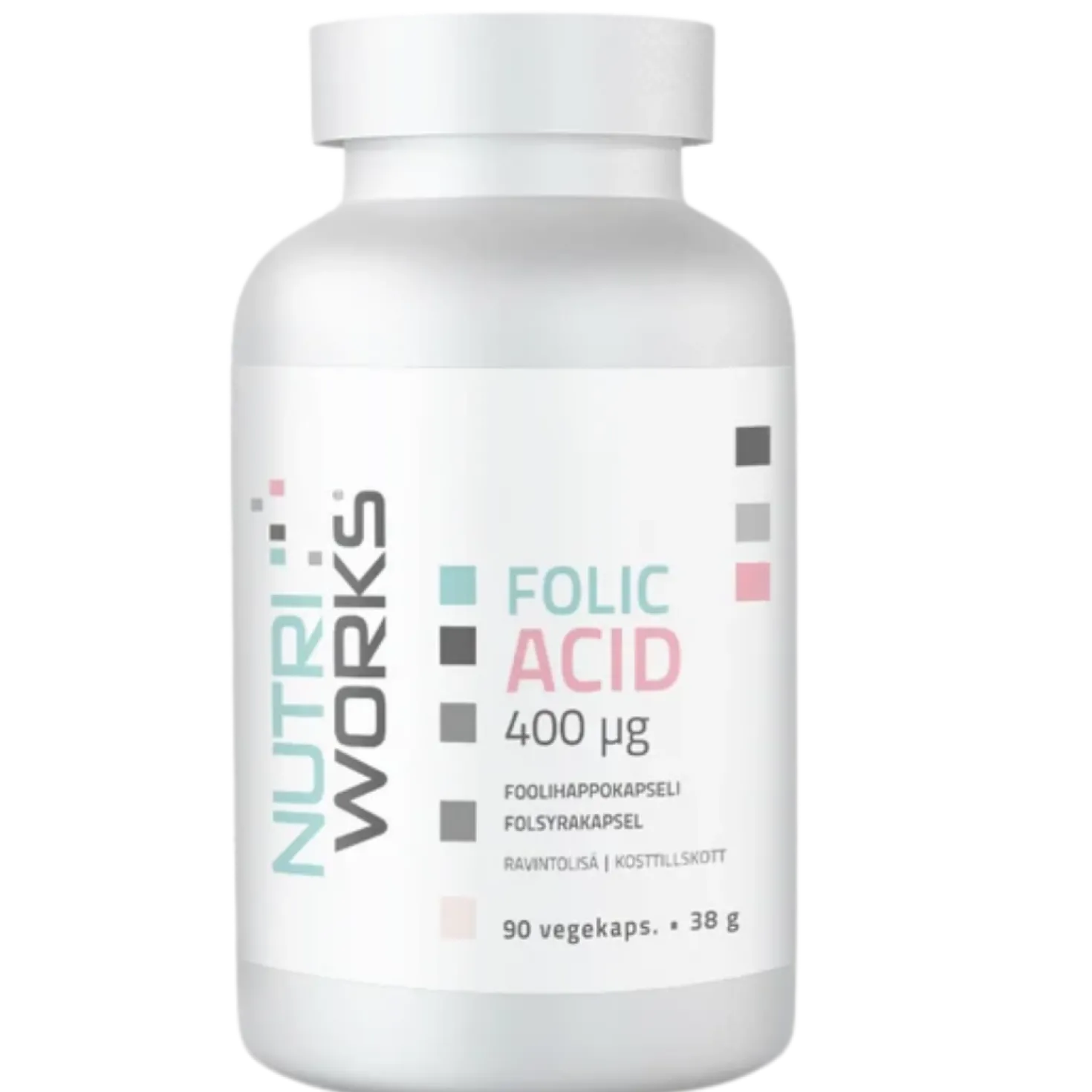 Nutri Works Folic Acid 400 µg - Foolihappokapseli 90 kaps.