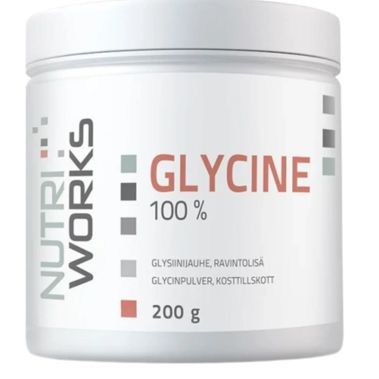 Nutri Works Glycine 100 % - Glysiinijauhe 200 g