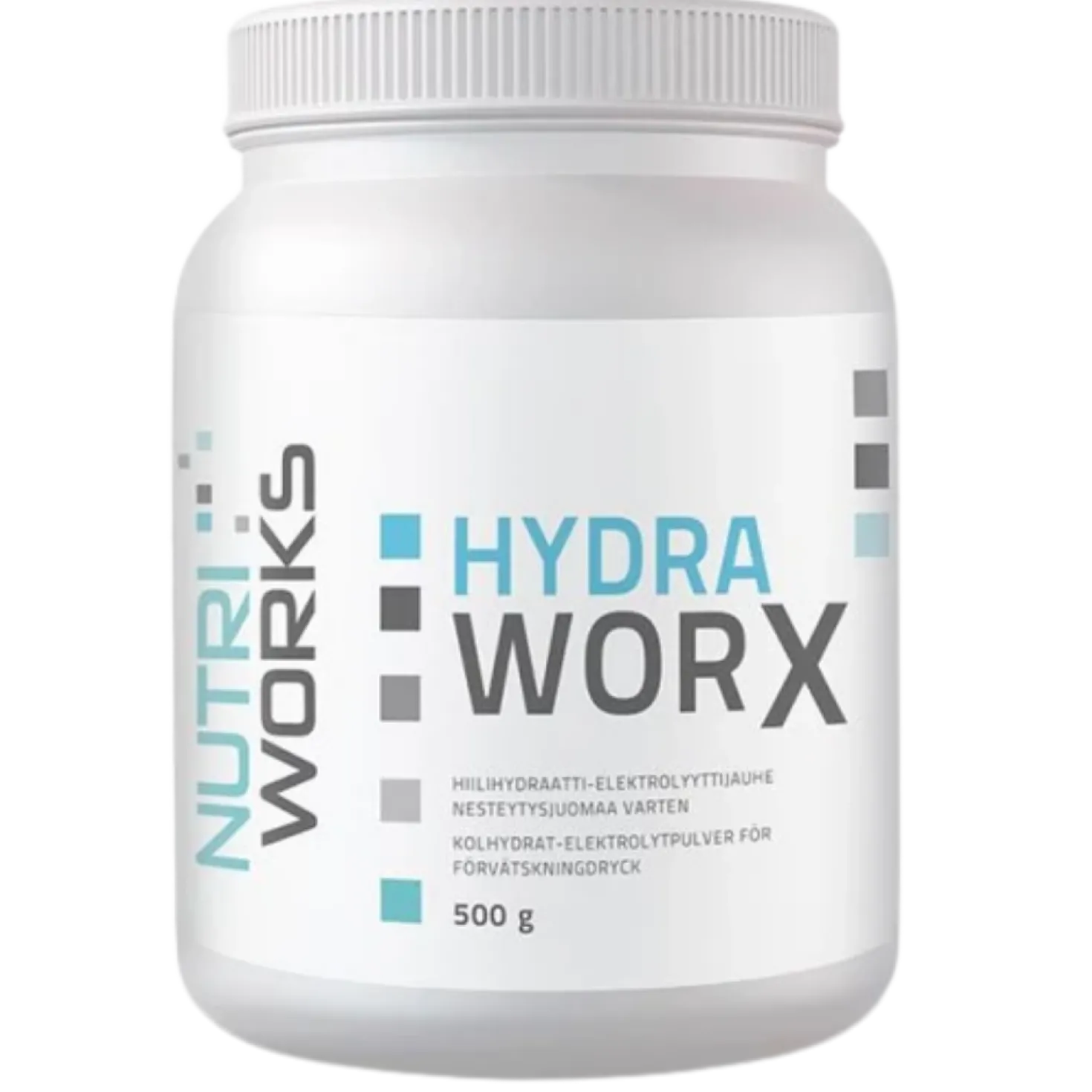 Nutri Works Hydra Worx - Hiilihydraatti-elektrolyyttijauhe 500 g - Maustamaton