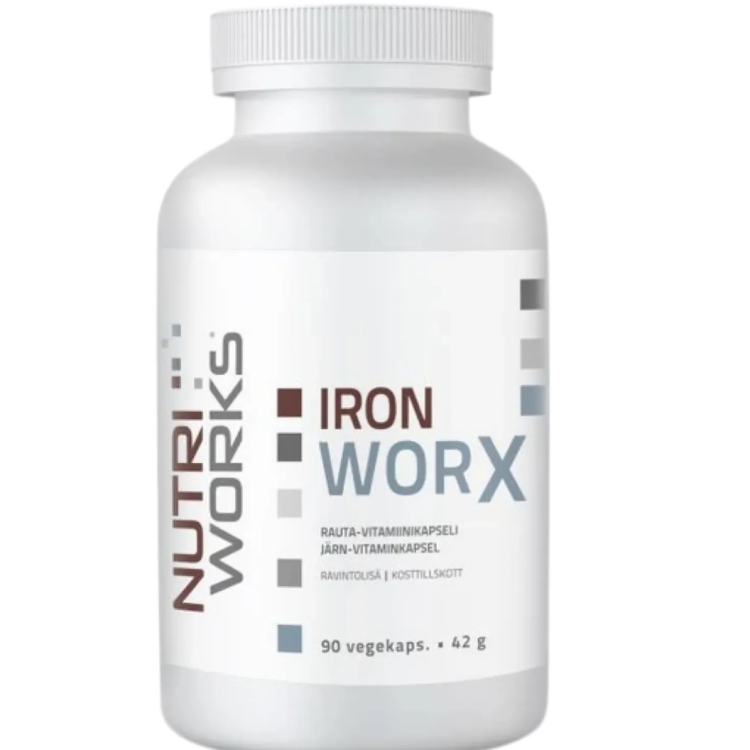 Nutri Works Iron Worx - Rauta-vitamiinikapseli 90 kaps.