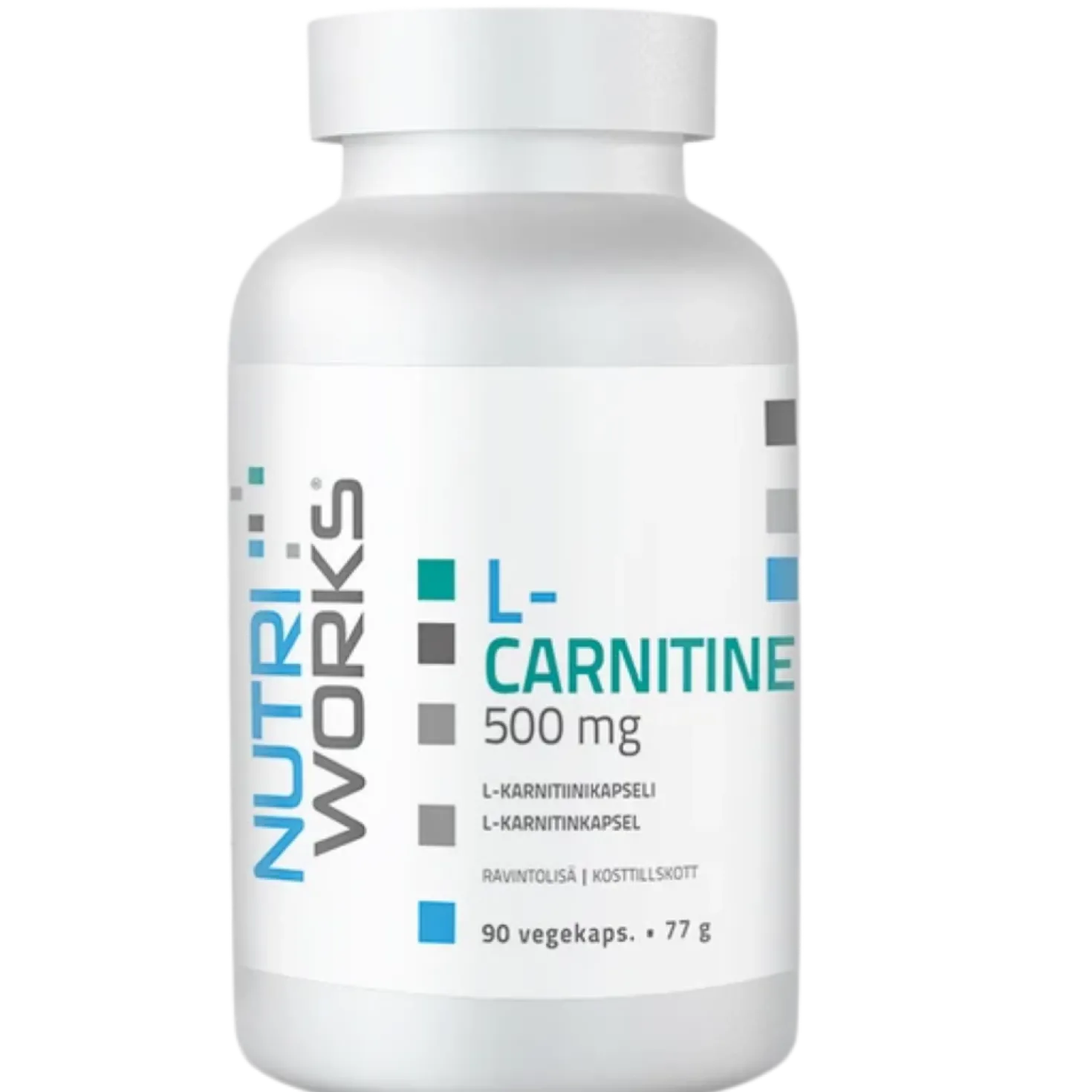 Nutri Works L-Carnitine 500 mg - L-Karnitiini 90 kaps.