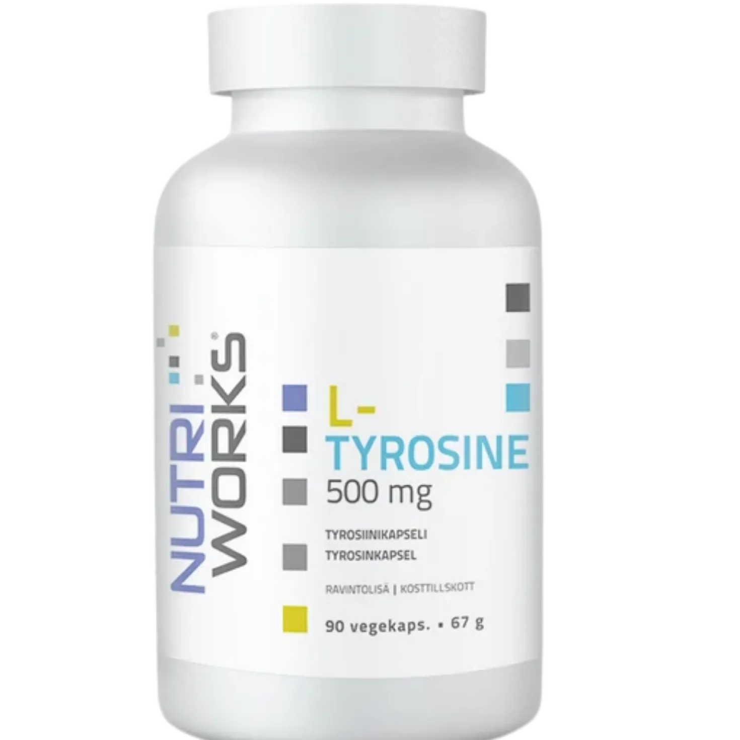 Nutri Works L-Tyrosine 500 mg - L-tyrosiinikapseli 90 kaps.