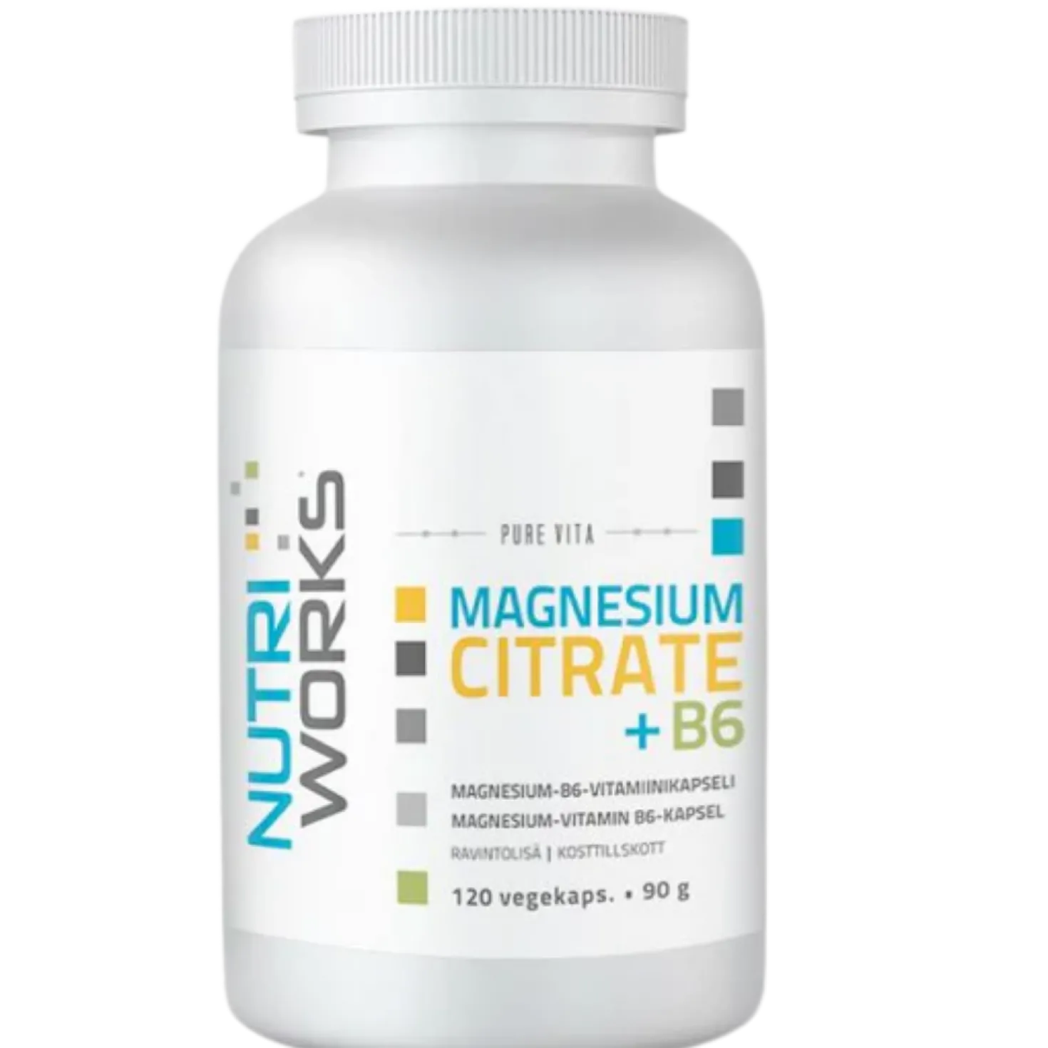 Nutri Works Magnesium Citrate + B6 120 kaps.