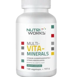 Nutri Works Multivita-Minerals - Monivitamiini-kivennäisainekapseli 120 vegekaps.