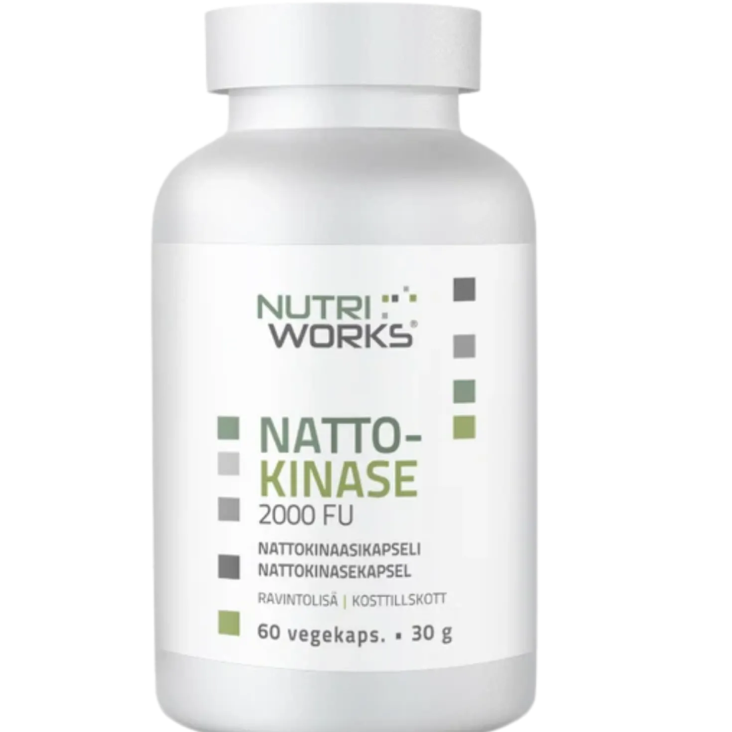 Nutri Works Nattokinase 2000 FU - Nattokinaasi 60 kaps.