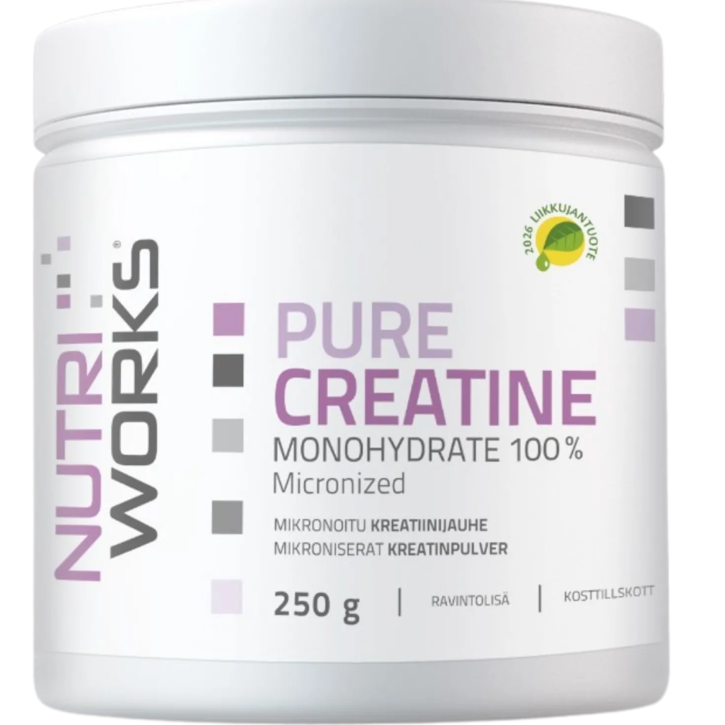 Nutri Works Pure Creatine Monohydrate - Kreatiinijauhe 250 g
