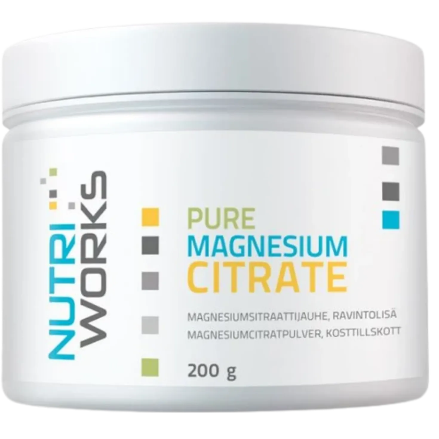 Nutri Works Pure Magnesium Citrate - Magnesiumsitraattijauhe 200 g