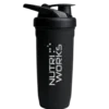 Nutri Works Reforce Stainless Steel Shaker - Musta 700 ml