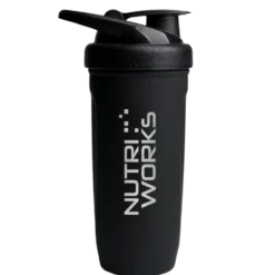 Nutri Works Reforce Stainless Steel Shaker - Musta 700 ml