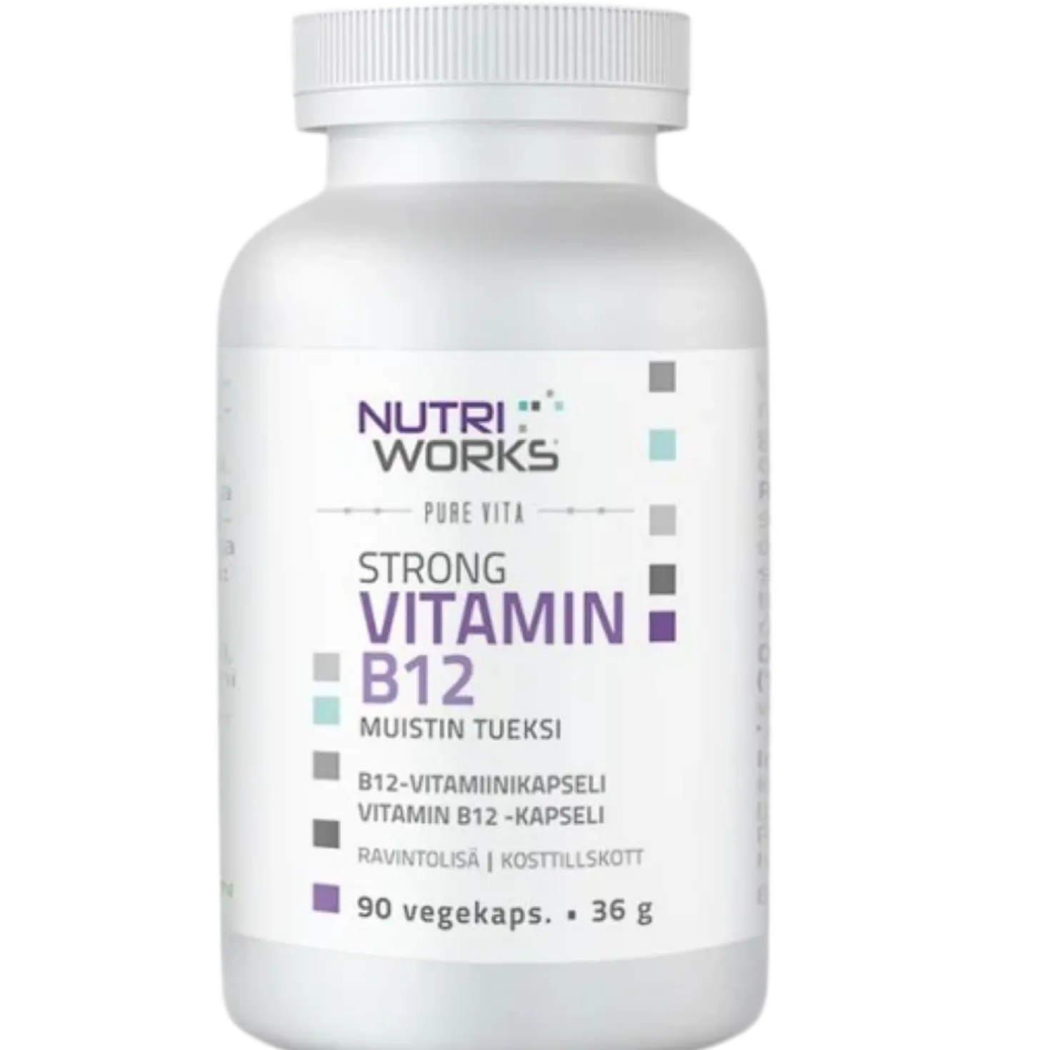 Nutri Works Strong Vitamin B12 - Vahva B12-vitamiinikapseli 90 kaps.