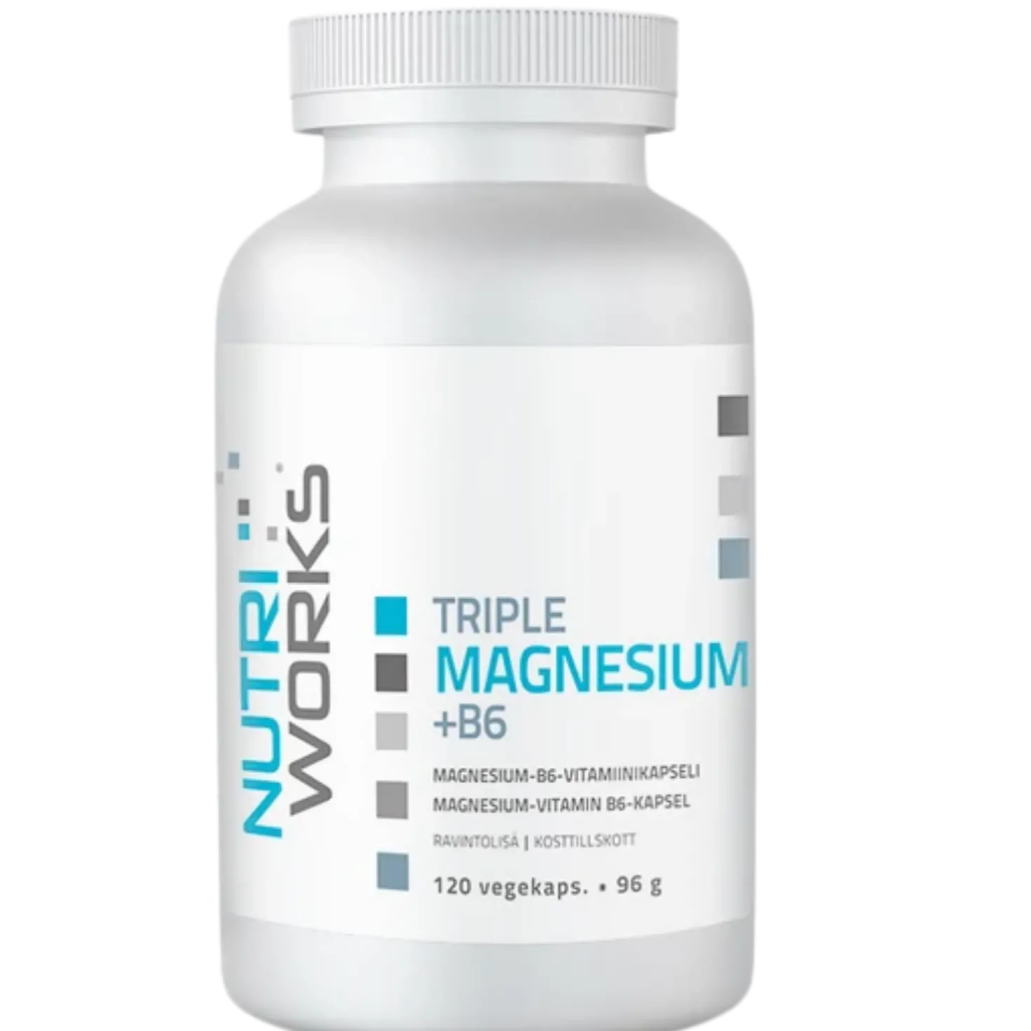 Nutri Works Triple Magnesium + B6 120 vegekaps.