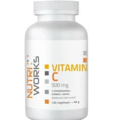 Nutri Works Vitamin C - Vahva C-vitamiinikapseli 120 kaps.