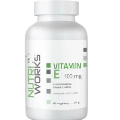 Nutri Works Vitamin E 100 mg - E-vitamiini 60 kaps.