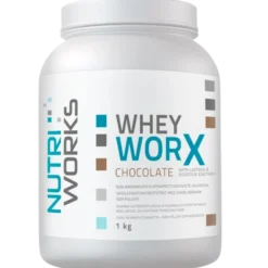 Nutri Works Whey Worx - Heraproteiinijauhe + entsyymit, suklaa 1000 g