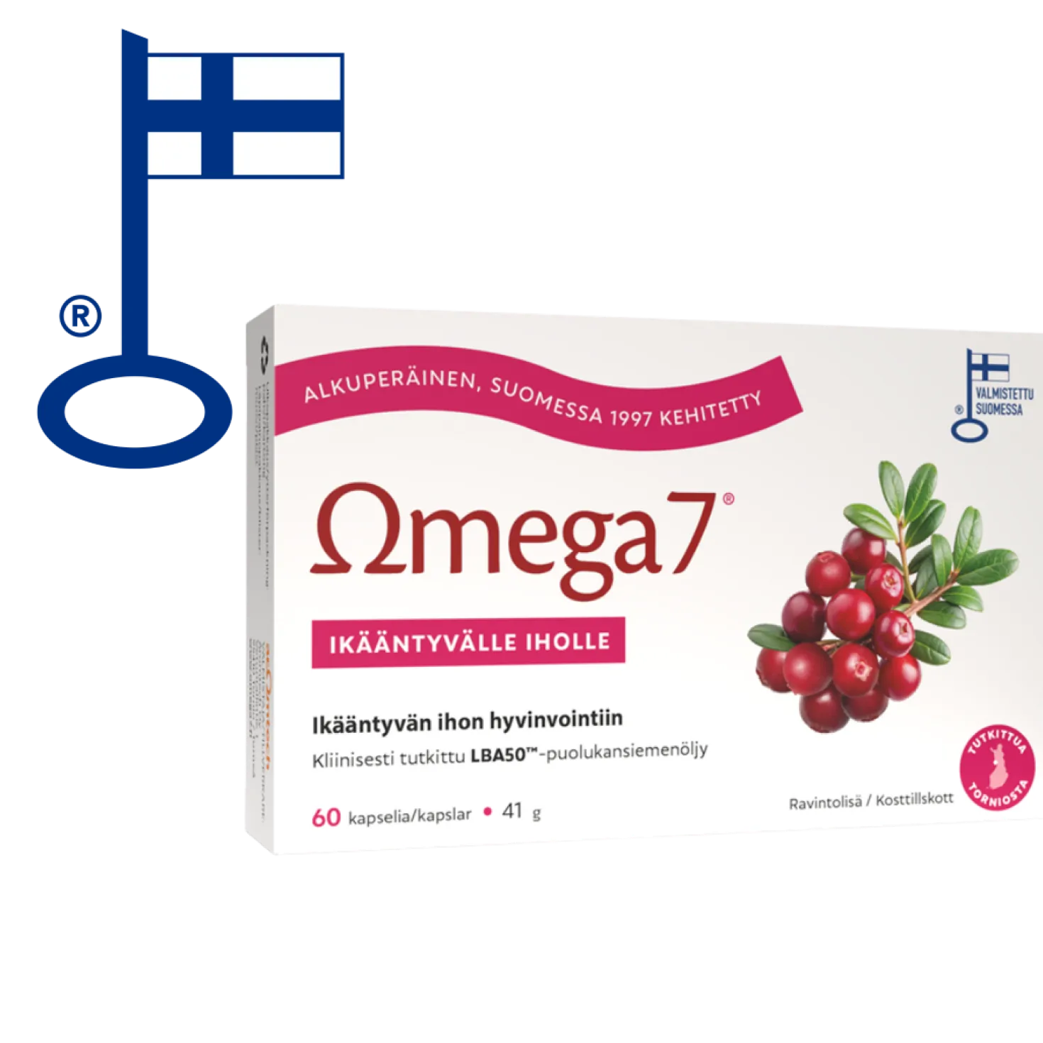 Omega7 LBA450™ - Ikääntyvälle iholle 60 kaps. - Valmistaja: Aromtech