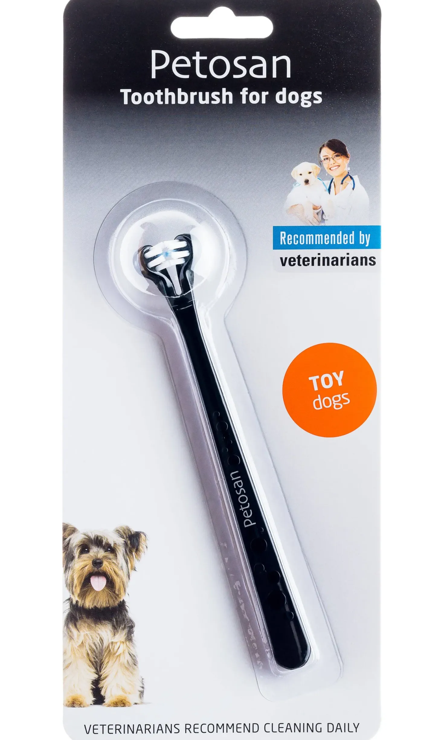 Petosan Toothbrush - Kaksihaarainen Hammasharja Kissoille ja Kääpiökoirille