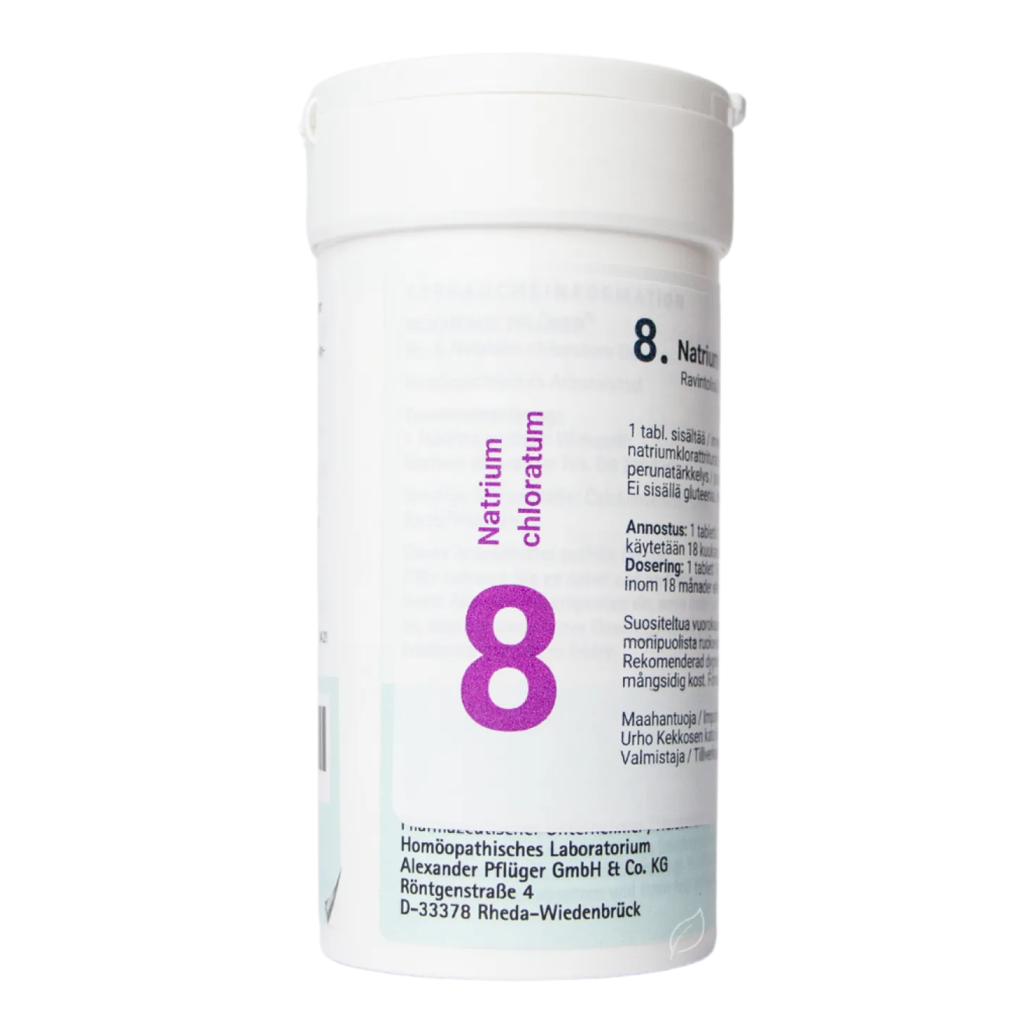 Pflüger Nro 8 Natrium Chloratum - Solusuola 400 tabl.