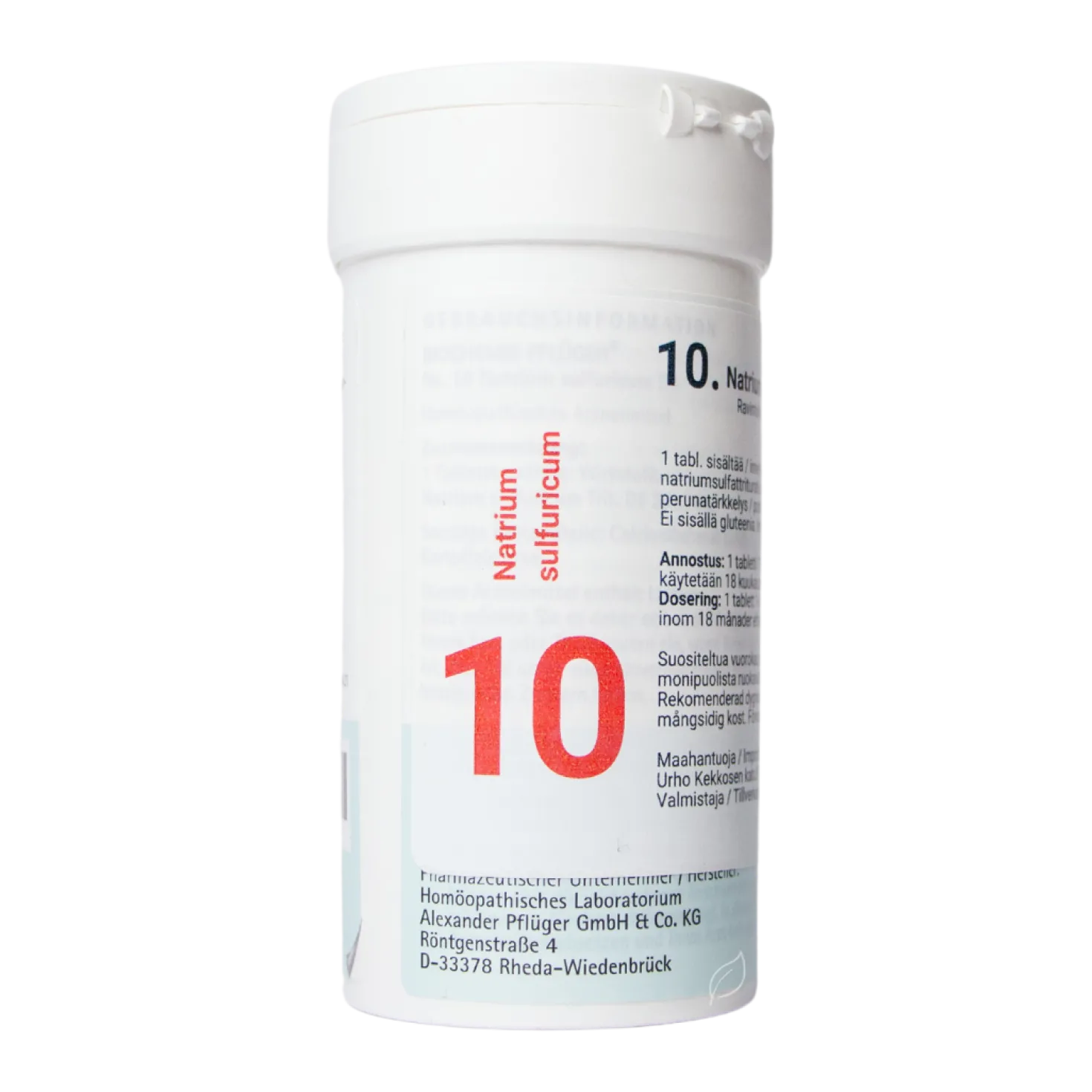 Pflüger Nro 10 Natrium Sulfuricum - Solusuola 400 tabl.