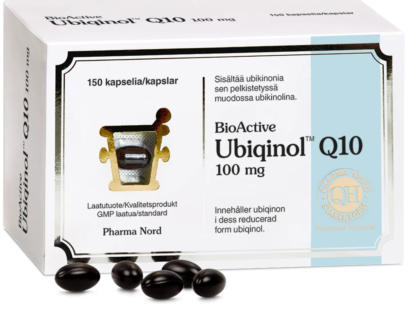 Pharma Nord BioActive Ubiqinol 100 mg Q10 - Ubikinoli 150 kaps.