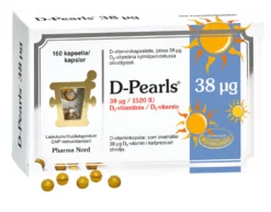 Pharma Nord D-Pearls D-vitamiini 38 µg 160 kaps.