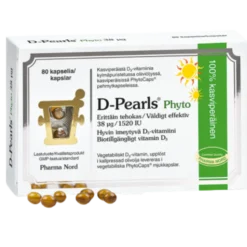 Pharma Nord D-Pearls Phyto 38 µg 80 kaps. - Vegaaninen - HUOM Päiväys 12/2026