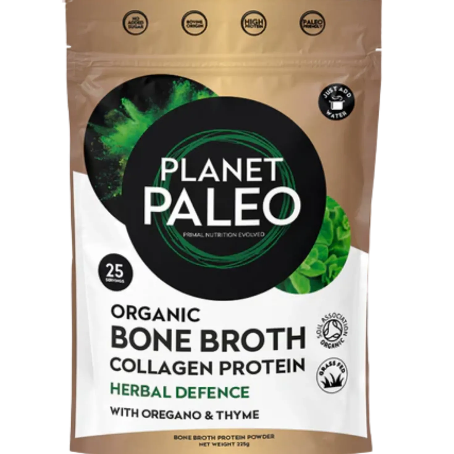 Planet Paleo Luuliemijauhe - Herbal Defence 225 g